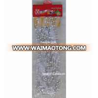 Silver Plastic Christmas Diamond Bead Decorating Hanging Beads String